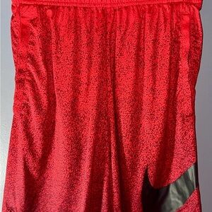 Nike Red and Black Dri-FIT Shorts